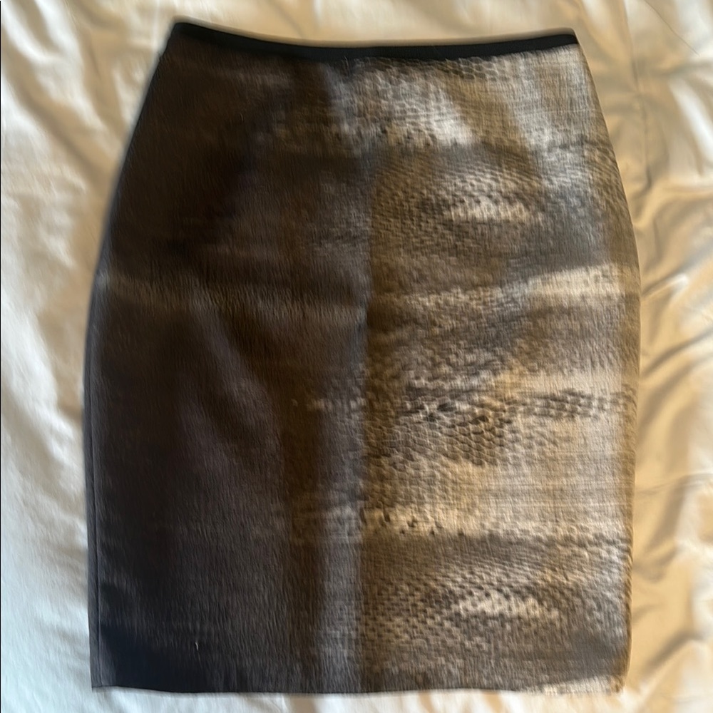 T Tahari Snake Print Pencil Skirt